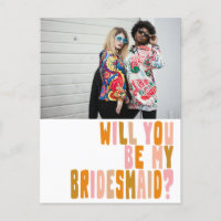 Groovy Colorful Bridesmaid Foto Vorschlag