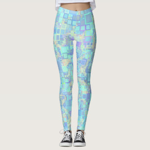 Groovy Colorful Funky Squares Leggings