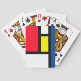 Groovy Colorful Modern Mondrian Style Abstrakt Art Spielkarten