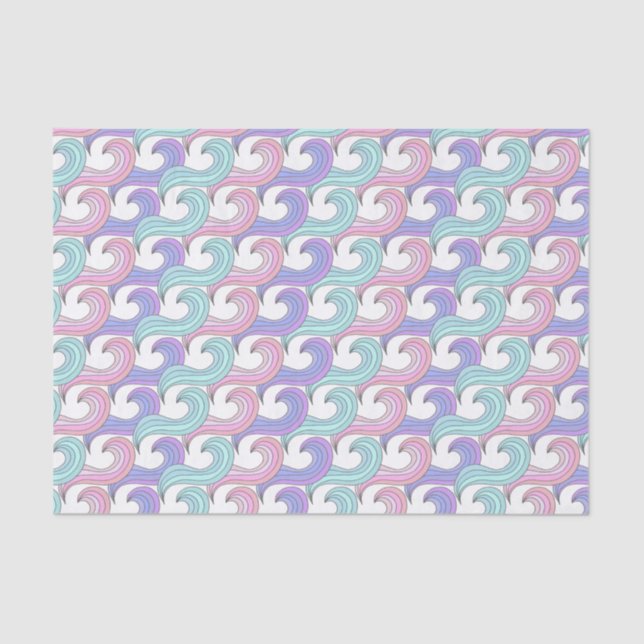 Groovy Colorful Wave Musterpapier Seidenpapier (Vorderseite)