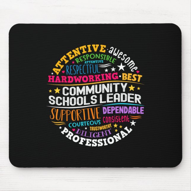 Groovy Community Schools Leader Spreading Positivi Mousepad (Vorne)