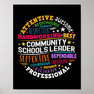 Groovy Community Schools Leiter verbreitet Positiv Poster