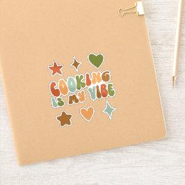 Groovy Cooking ist meine Vibe, Koch, Koch, Feinsch Aufkleber