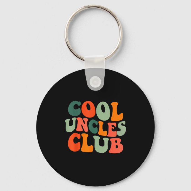 Groovy Cool Uncles Club Funny New Uncle Men  Schlüsselanhänger (Vorderseite)