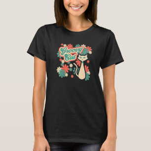 Groovy Coole Funky Katze Psychedelisch Retro Vinta T-Shirt