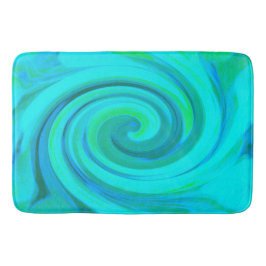 Groovy Cooles Abstraktes Aqua Liquid Art Swirl Badematte