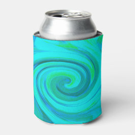 Groovy Cooles Abstraktes Aqua Liquid Art Swirl Dosenkühler