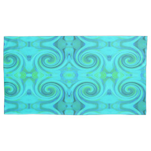 Groovy Cooles Abstraktes Aqua Liquid Art Swirl Mus Kissenbezug