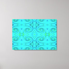 Groovy Cooles Abstraktes Aqua Liquid Art Swirl Mus Leinwanddruck