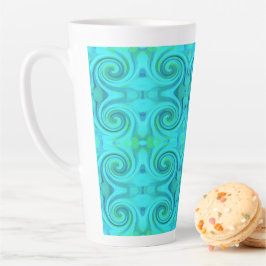 Groovy Cooles Abstraktes Aqua Liquid Art Swirl Mus Milchtasse