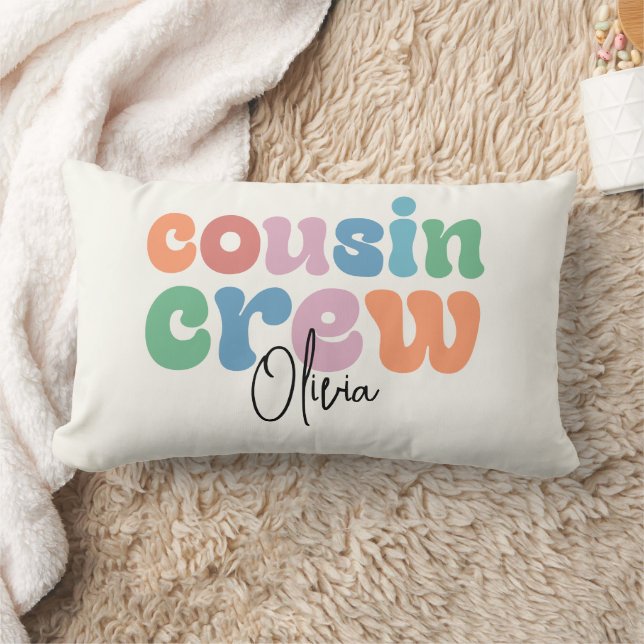 Groovy Cousin Crew Personalized Lendenkissen (Decke)