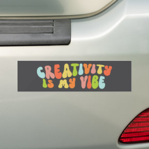 Groovy Creativy ist meine Vision, kreativer Künstl Autoaufkleber