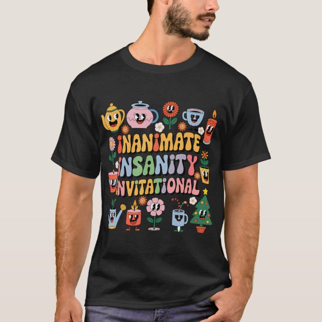 Groovy Creator Inanimate Insanity Black T-Shirt (Vorderseite)
