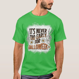 Groovy Creepy Sketlen Niemals frühe Halloween Pump T-Shirt