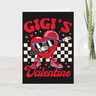 Groovy Dabbing Herz Gigi’s Valentinstag Junge Mädc Karte