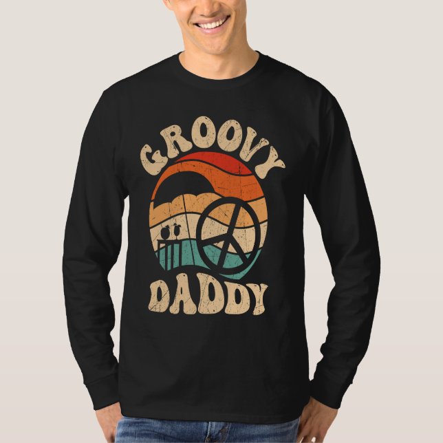 Groovy Daddy 70s Aesthetic Nostalgia 1970's Retro  T-Shirt (Vorderseite)