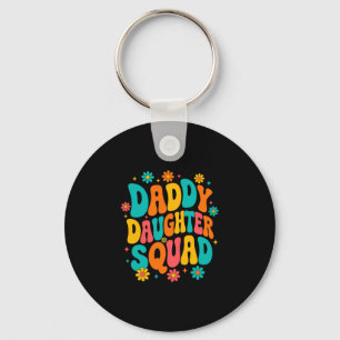 Groovy Daddy-Daughter-Squad Vater und Tochter Schlüsselanhänger