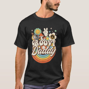 Groovy Daddy Hippie Mushroom Peace Retro 60er 70er T-Shirt
