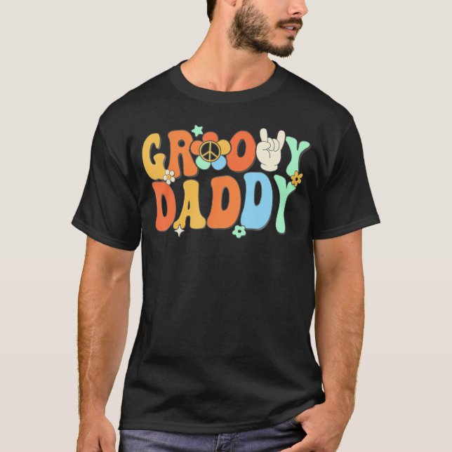 Groovy Daddy Vater Matching Family 1St Birthday Pa T-Shirt (Vorderseite)