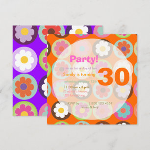 Groovy Daisies/DIY-Hintergrund Einladung