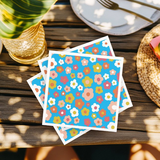 Groovy Daisies Floral BIRTHDAY PARTY CUSTOM Serviette (Groovy Daisies Floral BIRTHDAY PARTY CUSTOM Napkins
)