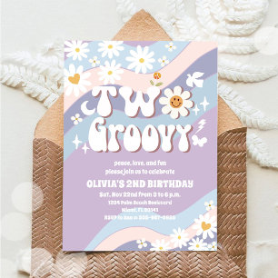 Groovy Daisy 2. Geburtstagseinladung Einladung