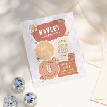 Groovy Daisy Boho Let's Party Budget Girl Birthday<br><div class="desc">Feiern Sie stilvoll mit dieser boho Geburtstagseinladung! Dieses lustige Design bietet eine Mischung aus funky Aufkleber-förmigen Sektionen für alle Ihre Party-Details. Die Einrichtung besteht aus grobkörnigen Elementen wie einer smiley-daisy-Blume, Sternen, Glitzern, einem Schmetterling, einem Friedensschild, einer Diskokugel, einem Blitz und einem Pilz vor einem gewölbten Schachbrettboden. Die Rückseite weist eine...</div>