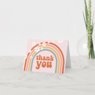 Groovy-Daisy-Boho-Regenbogen-Dankeskarten Dankeskarte
