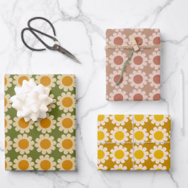 Groovy Daisy Geschenkpapier Set