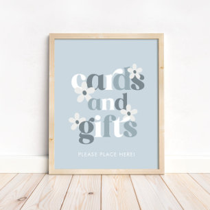 Groovy Daisy Modern Boho Geburtstagskarten & Gesch Poster