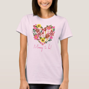 Groovy Daisy Rosa Blume Herz werdende Mutti T-Shirt