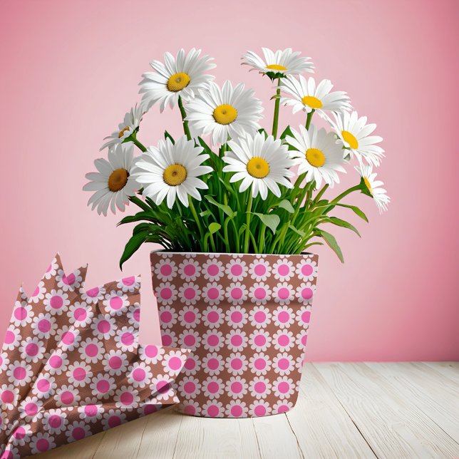 Groovy Daisy Winter Pink Seidenpapier (Von Creator hochgeladen)
