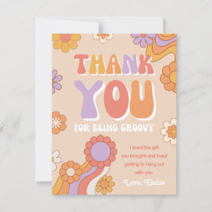Groovy Danke You Card Retro Dankeschön Karte