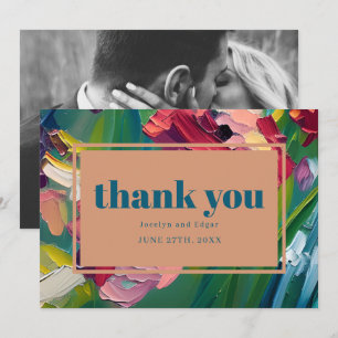 Groovy Deco-Malerei Hochzeit Danke