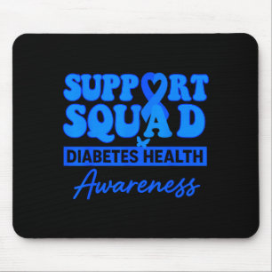 Groovy Diabetes-Aufklärungstag Blaues Band Frauen  Mousepad