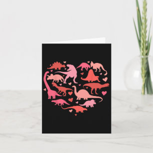 Groovy Dinosaur Liebe Herz T Rex Valentine Day Boy Karte