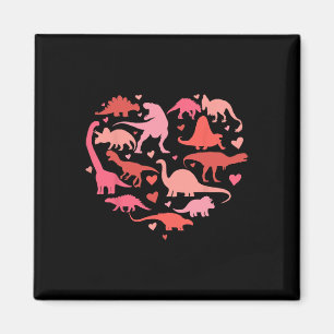 Groovy Dinosaur Liebe Herz T Rex Valentinstag Jung Magnet