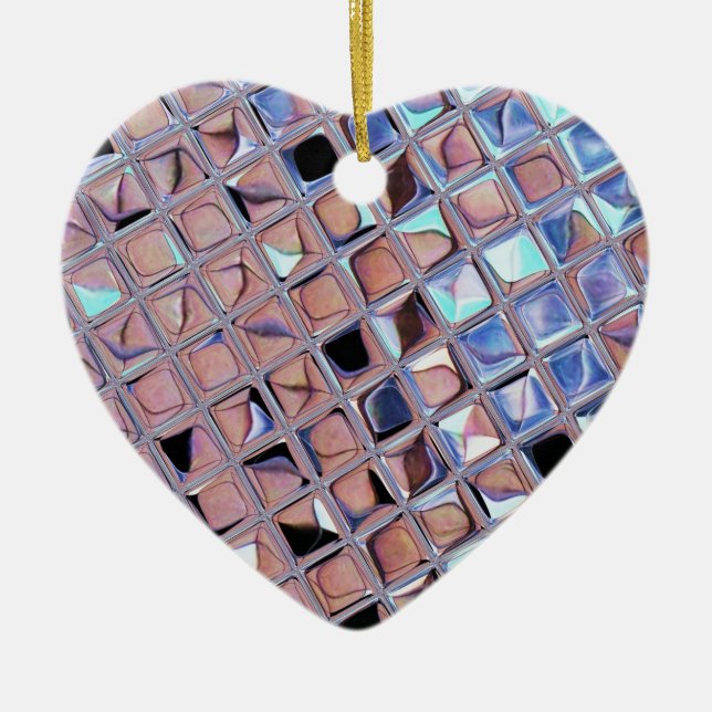 Groovy Disco Ball Mirror Ball Keramikornament (Vorne)