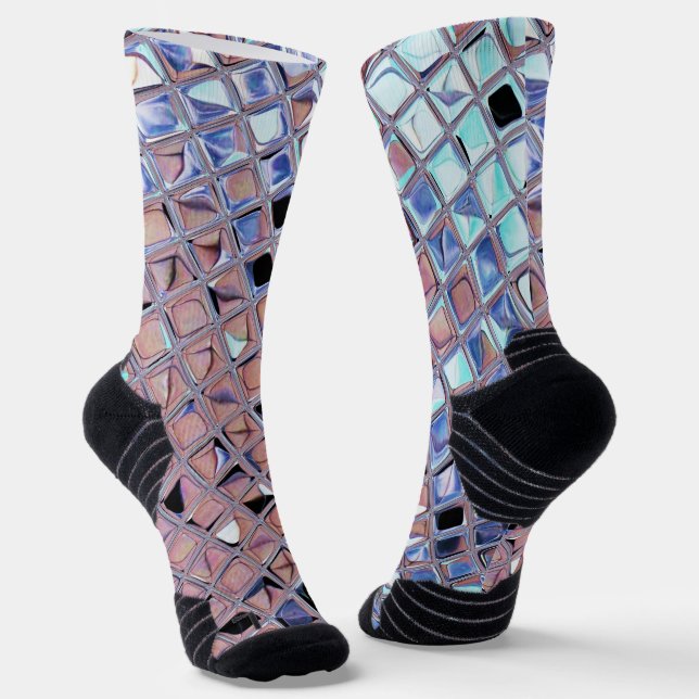 Groovy Disco Ball Mirror Ball Socken (Gewinkelt)