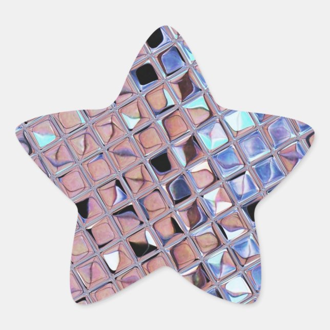 Groovy Disco Ball Mirror Ball Stern-Aufkleber (Vorderseite)