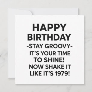 Groovy Disco Birthday Card Gen X Karte