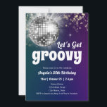 Groovy Disco Dance Party 50. Geburtstag Einladung<br><div class="desc">Erwachsenes Thema Disco Groovy Retro Party. Verfügbar als digitaler Download druckbar. Ideal für jede Jahreszeit. Benutzerdefiniertes,  personalisiertes,  bearbeitbares Download,  Retro Groovy Disco Erwachsenen-Party</div>