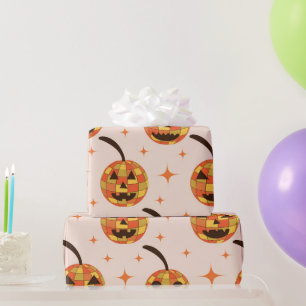 Groovy Disco Halloween Pumpkins Muster Geschenkpapier