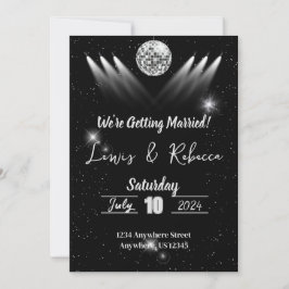 Groovy Disco Hochzeit Einladung