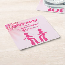 Groovy Disco-Kugel Rosa Lila Frau 50. Geburtstag