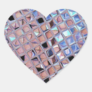 Groovy Disco Mirror Ball for Dance Party Herz-Aufkleber