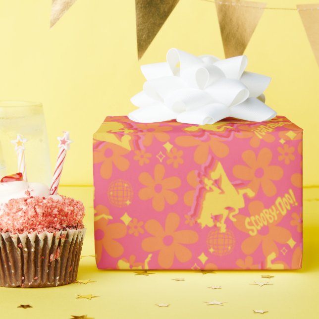 Groovy Disco Scooby-Doo Muster Geschenkpapier (Geburtstagsparty)