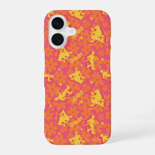 Groovy Disco Scooby-Doo Muster iPhone 16 Hülle (Rückseite)