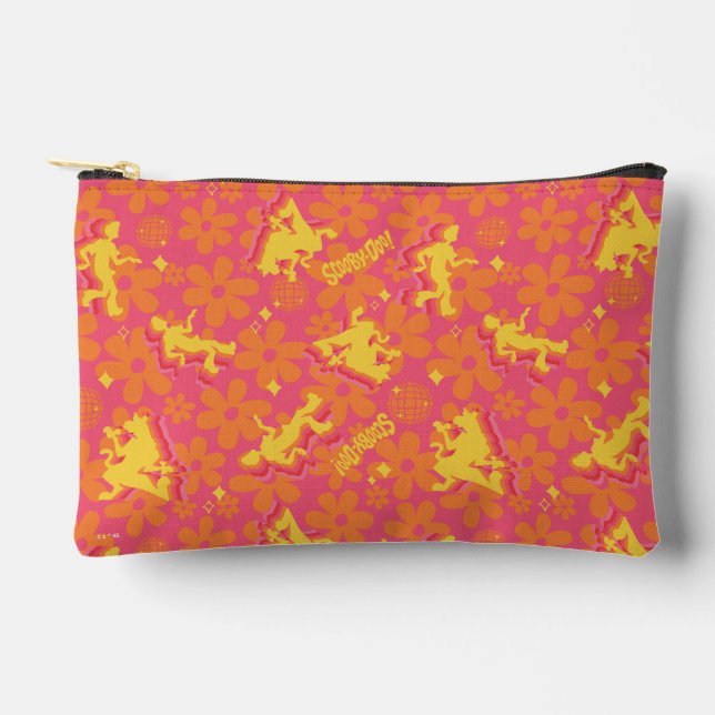 Groovy Disco Scooby-Doo Muster Zubehörtasche (Vorderseite)