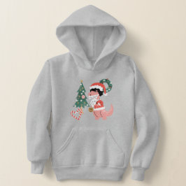 Groovy Disco Weihnachtsbaum Dinosaurier Hoodie